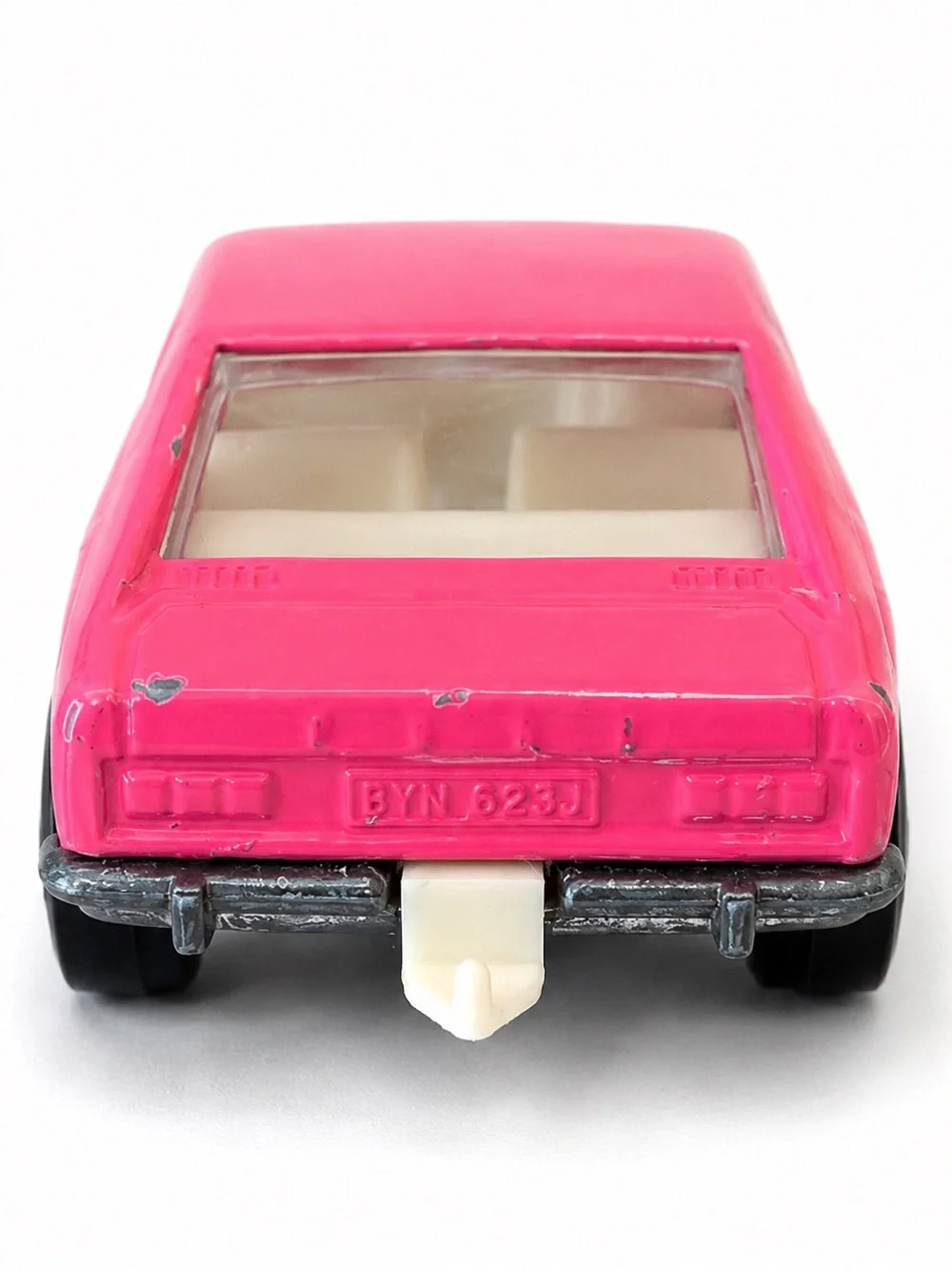 Vintage Matchbox Superfast 1970 No. 54 Ford Capri Pink Black Hood Lesney